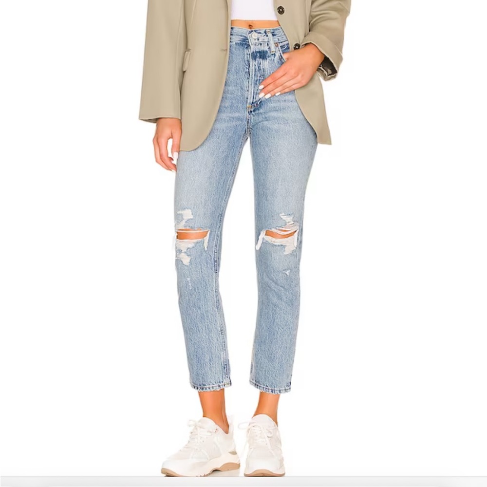Agolde Riley Crop Jeans 27 color blitz